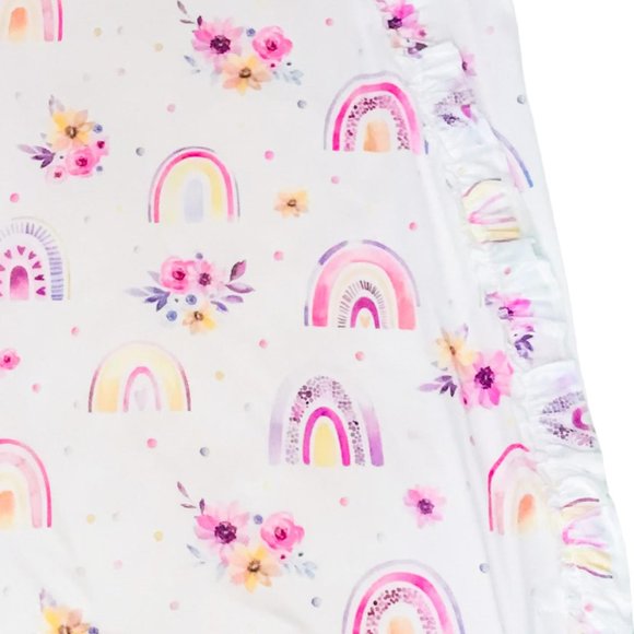 NEW! Infant Girls Rainbow Floral Ruffle Lined Sleep Bags | Safe Sleep Blankets - Picture 2 of 3